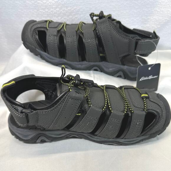 Eddie Bauer Grand Gray Black Hiking Sandals boys sz 4 - Picture 2 of 7